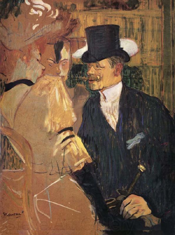 Henri  Toulouse-Lautrec L-Auglais au Moulin-Rouge Spain oil painting art
